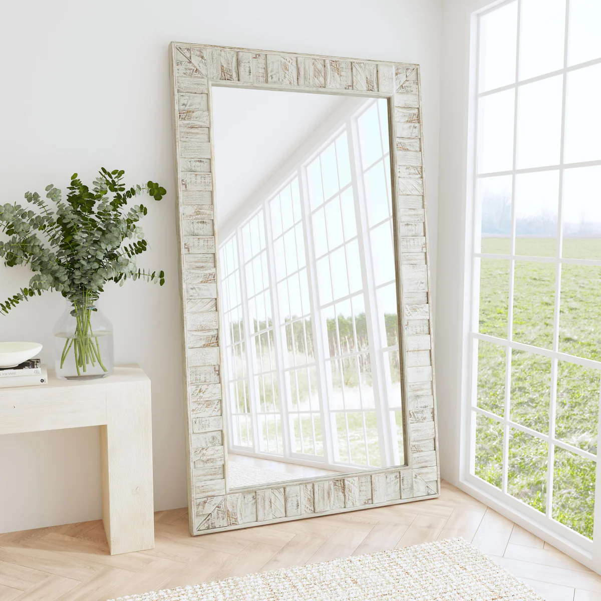 Astrid Floor Mirror - White - Image 5