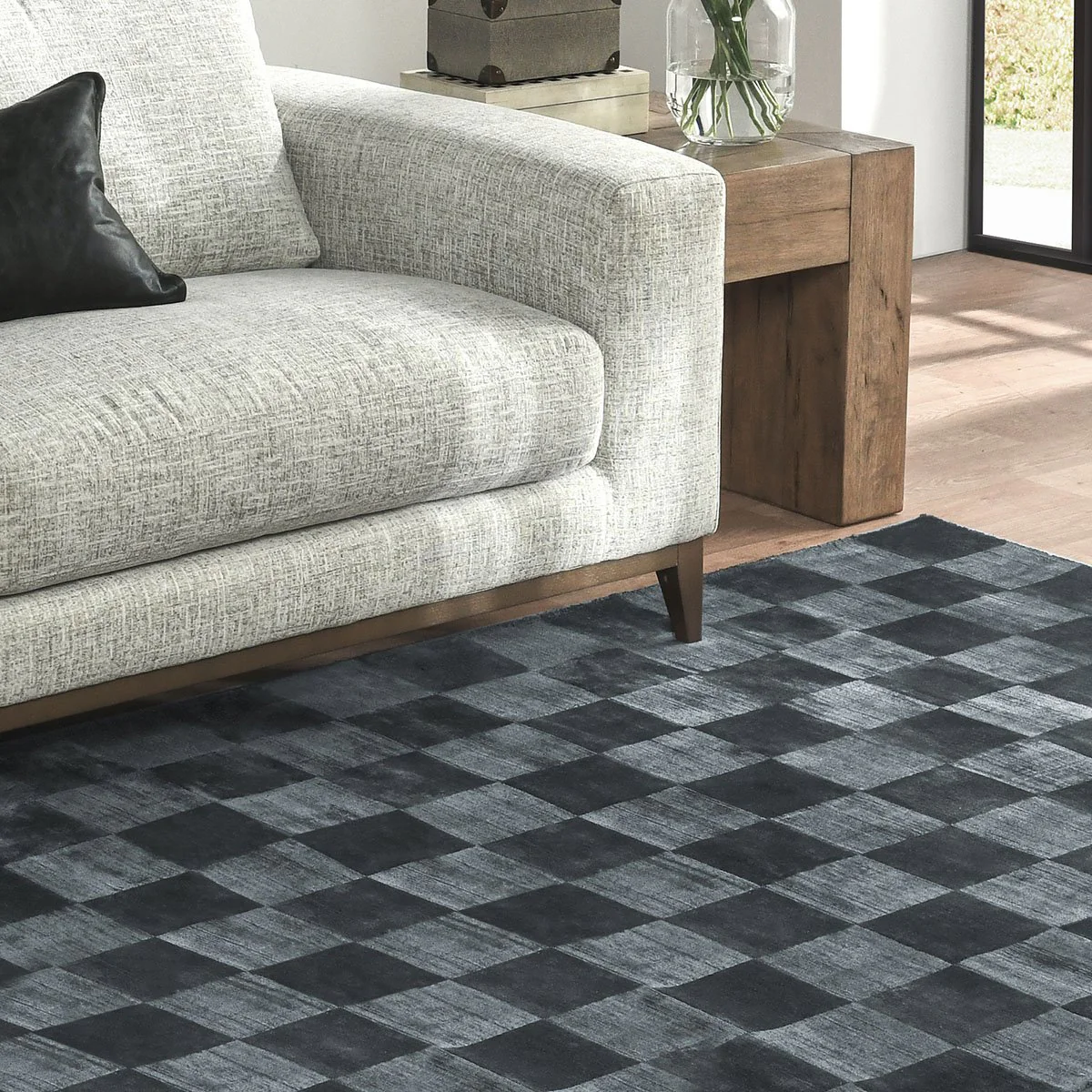 Berlin Check Rug - Ink Blue - Image 21