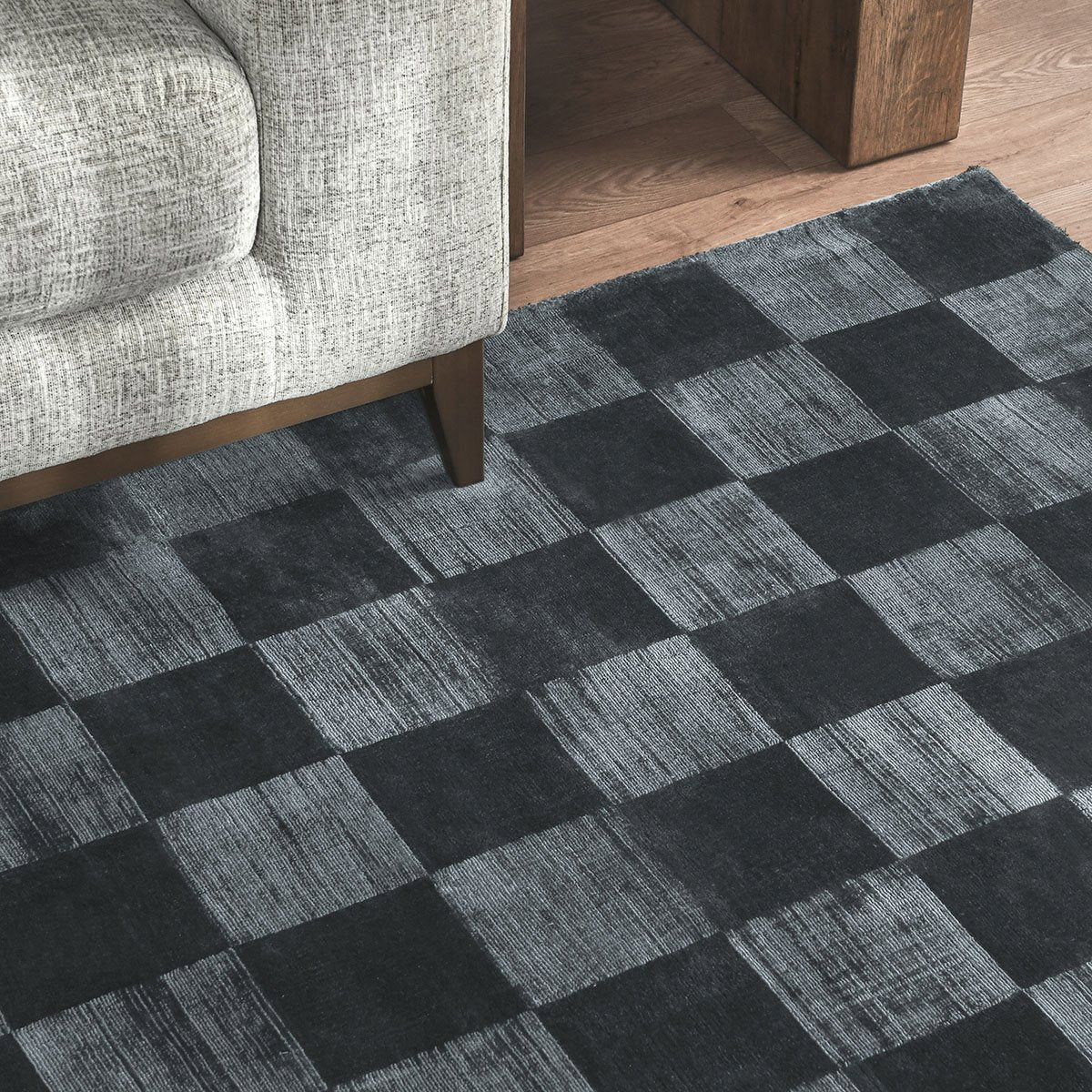 Berlin Check Rug - Ink Blue - Image 23