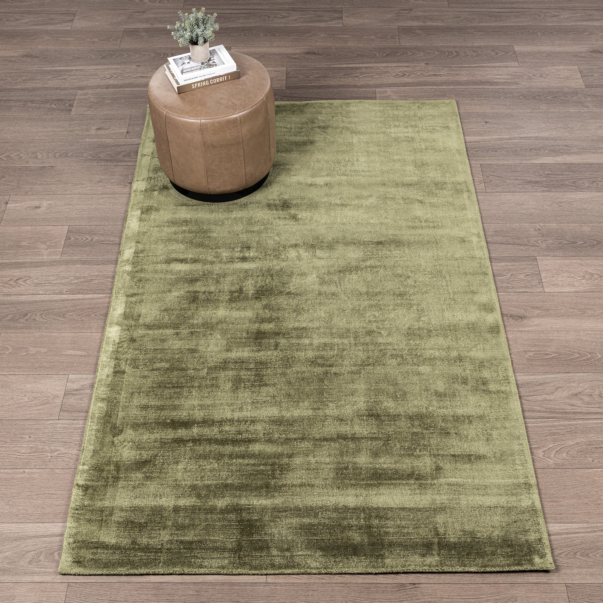 Berlin Distressed Rug - Olive Green - Image 4