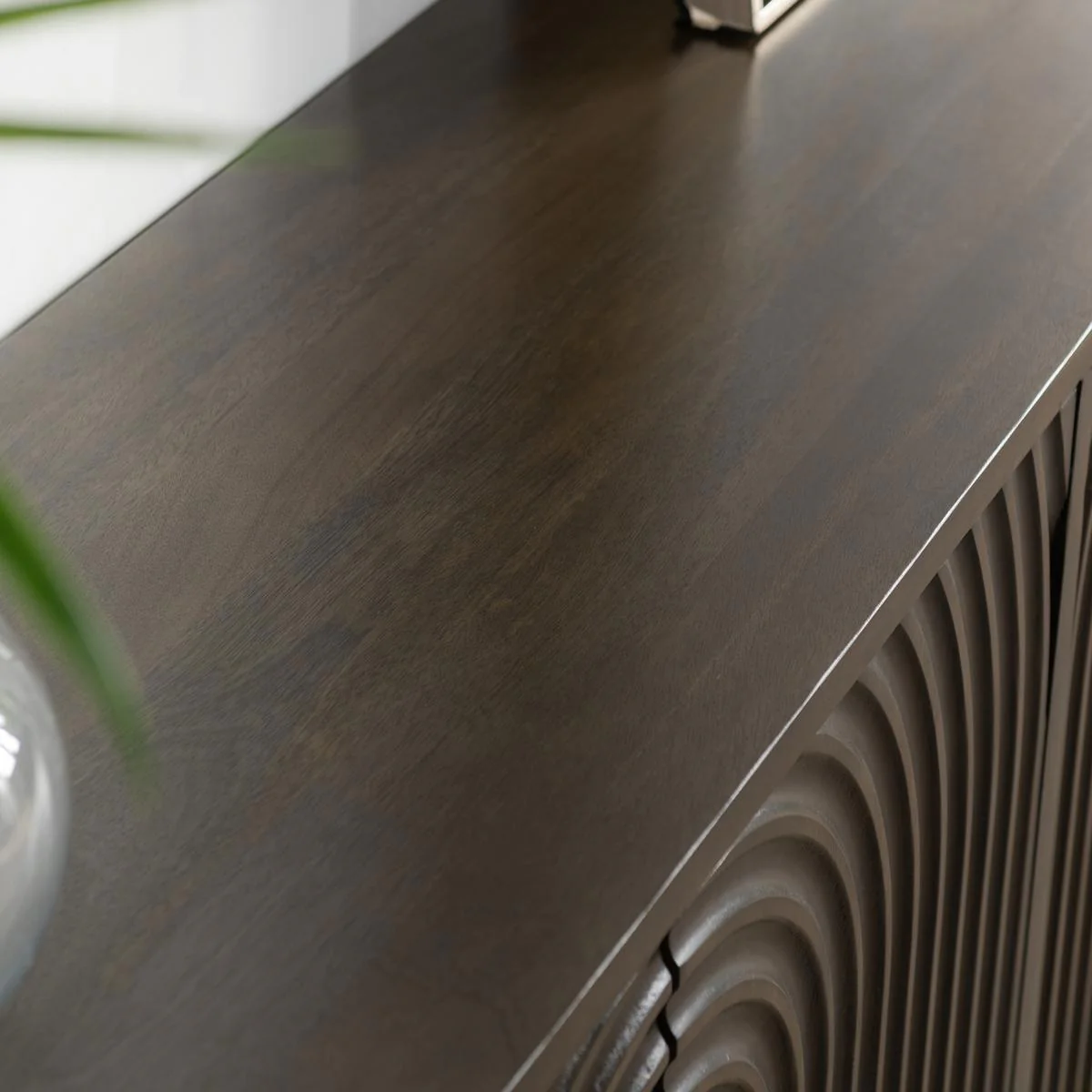 Colson 4 Door Cabinet - Dark Brown - Image 9