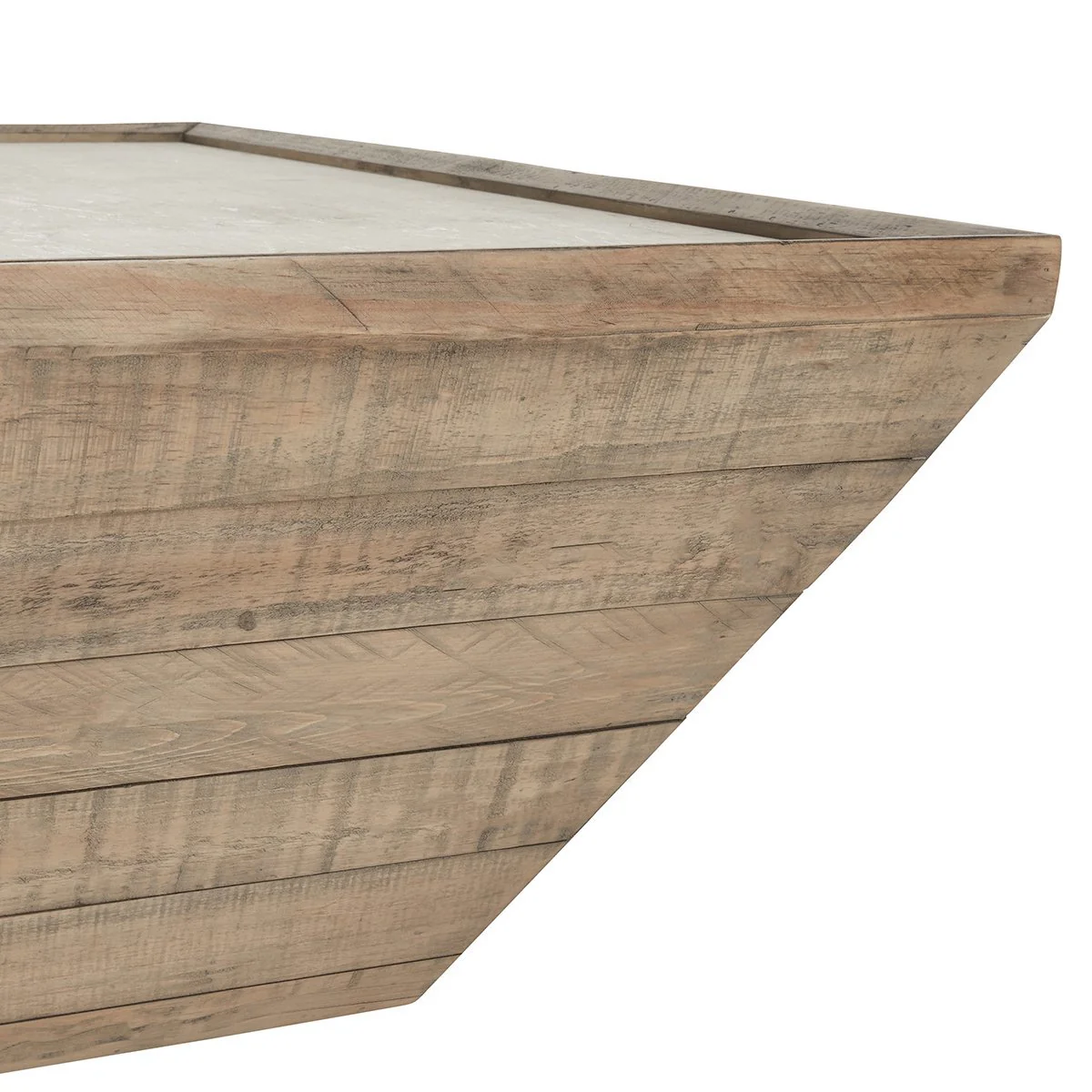 Dalton Square Coffee Table - Natural/Antique White - Image 3