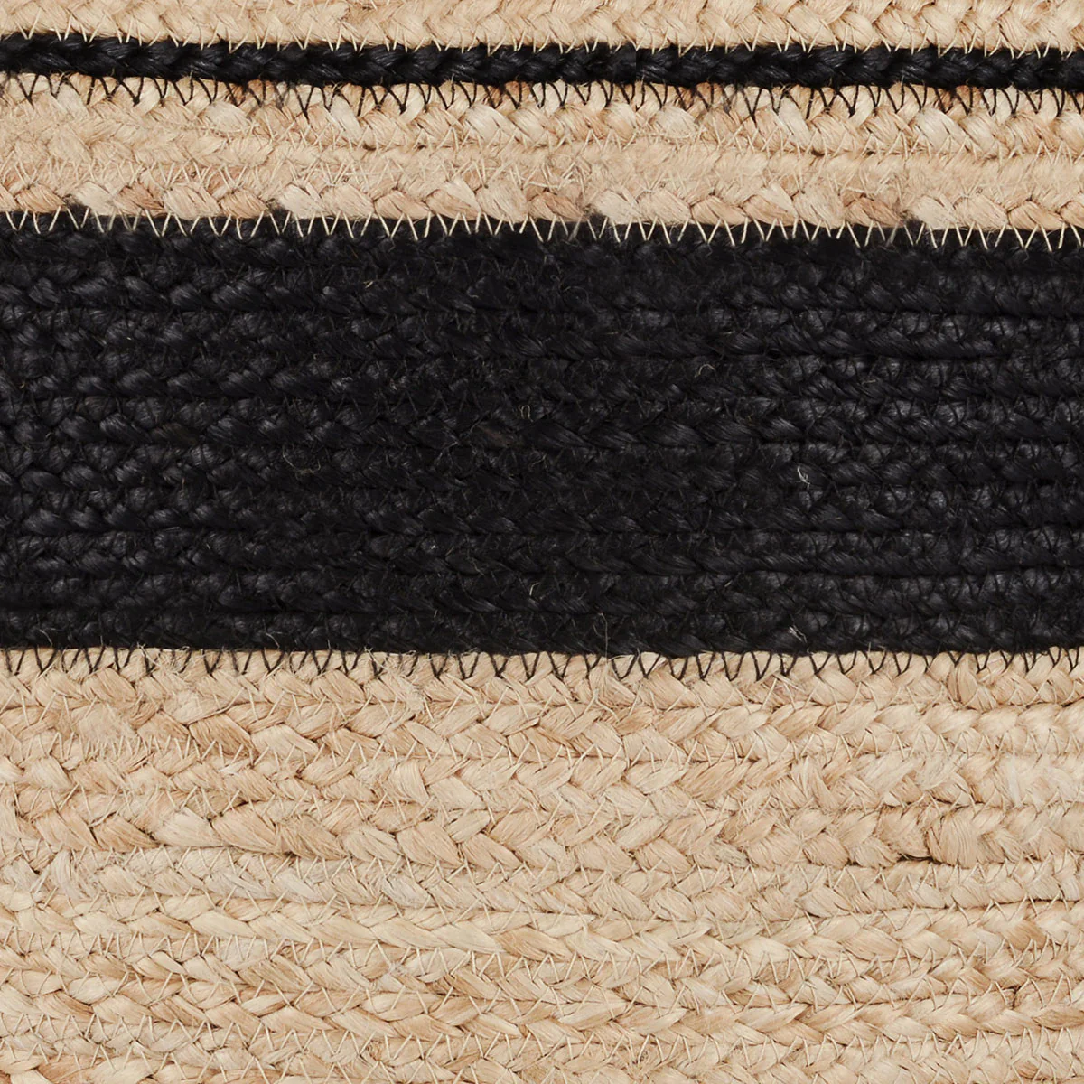 Faro Jute Natural/Black Pouf - Image 4