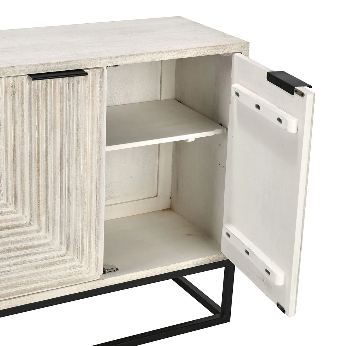 Flint 4 Door Cabinet - Coastal White - Image 8