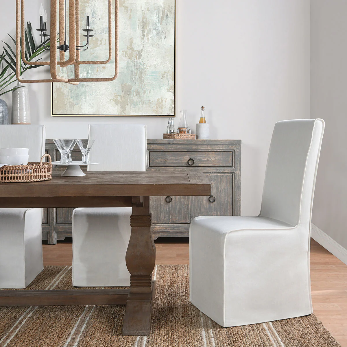 Jordan Upholstered Dining Chair Set of 2 - White - Image 6