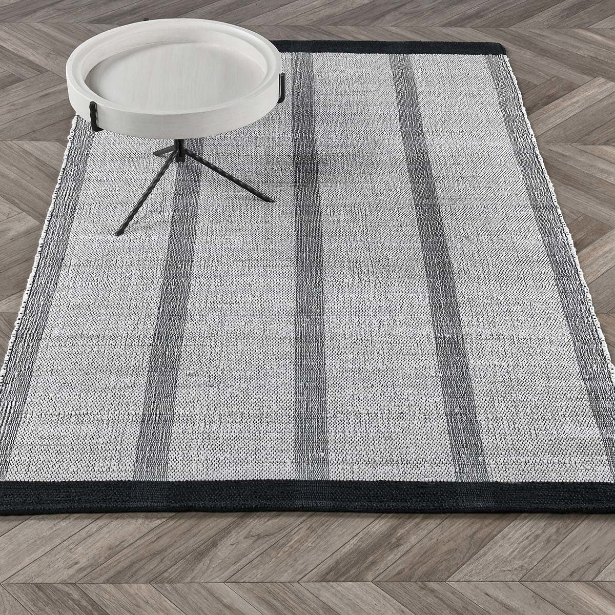 Kochi Stripe Rug - Ivory/Black - Image 24