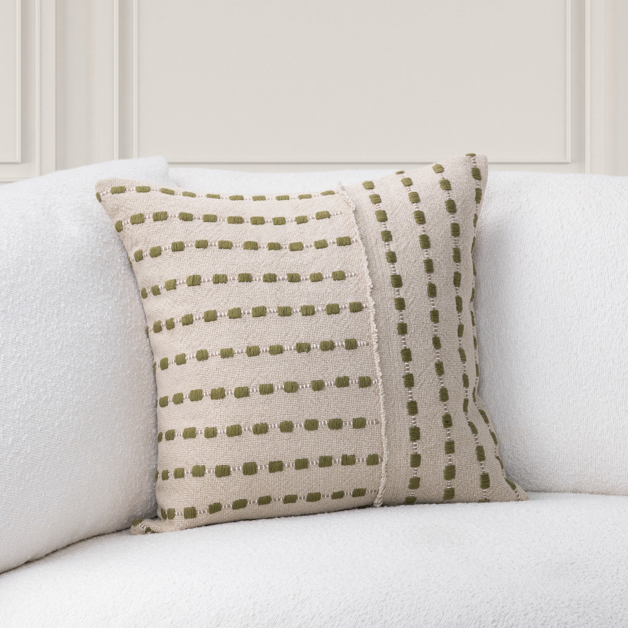 TD Katia 20x20 - Natural/Olive Green - Image 3