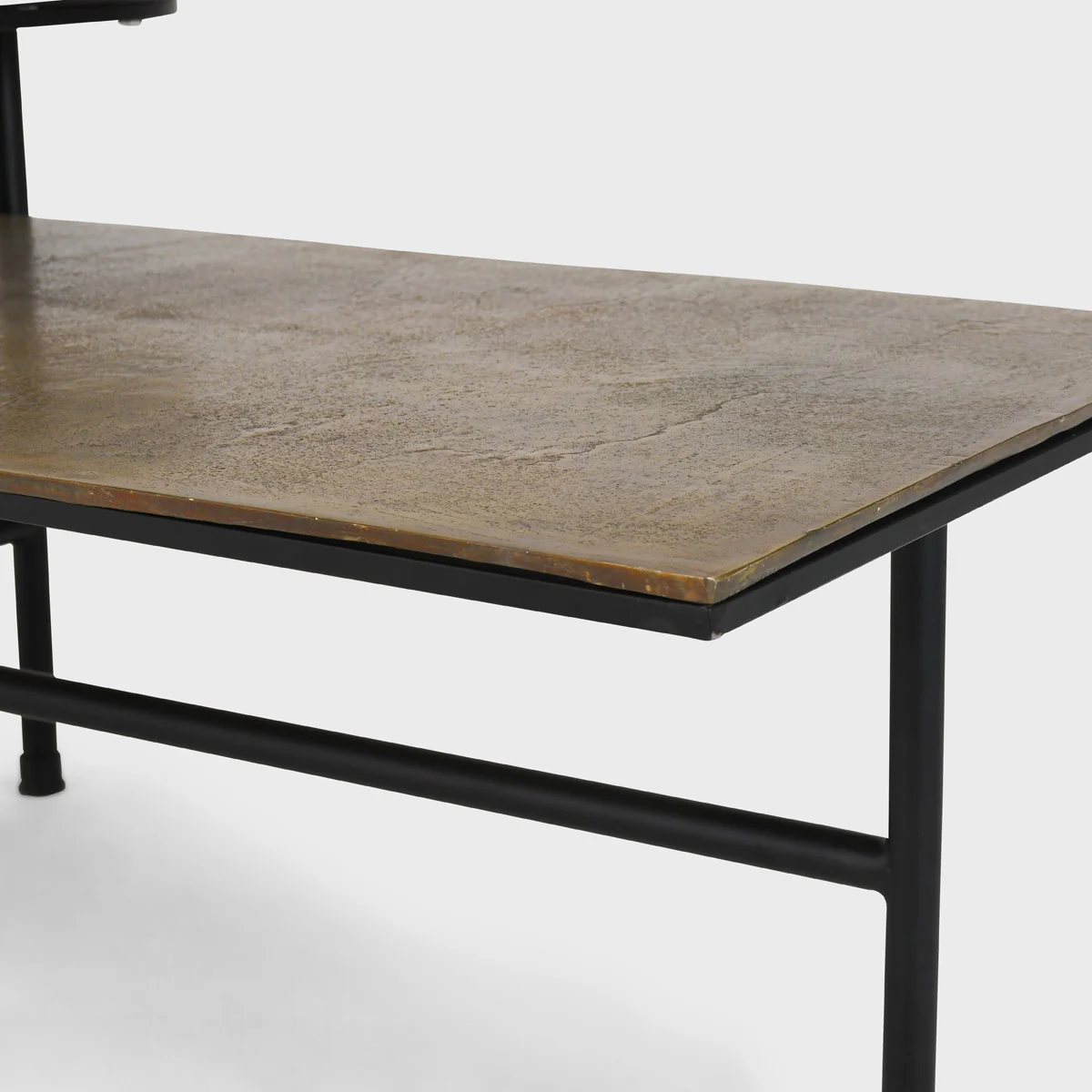 Wagner Cast Aluminum Rectangle Coffee Table - Dark Antique - Image 11